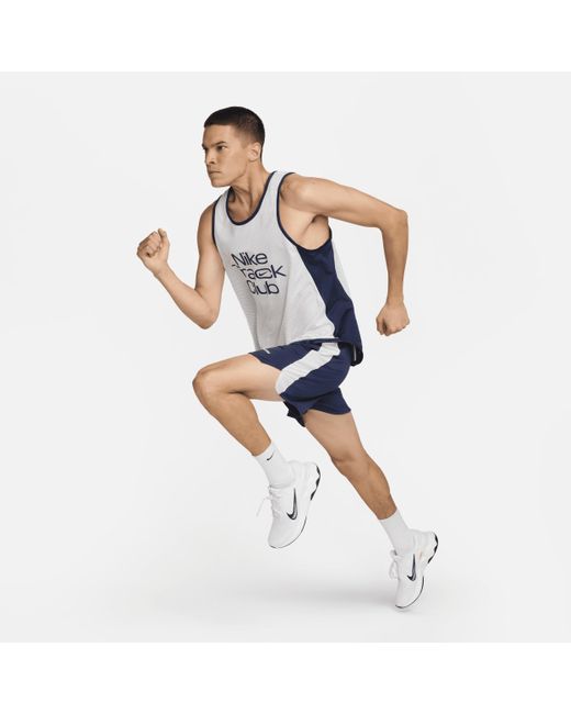 Nike Blue Track Club Dri-fit Running Singlet for men