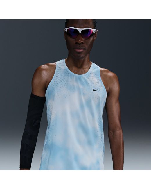 Nike Blue Running Division Breathe Dri-Fit Adv Running Tank Top for men