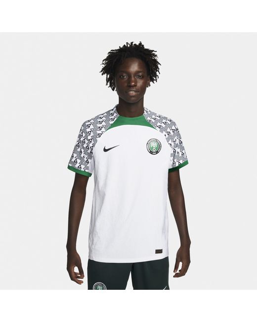 Nike Nigeria 2022/23 Match Away Dri-fit Adv Football Shirt in White for ...