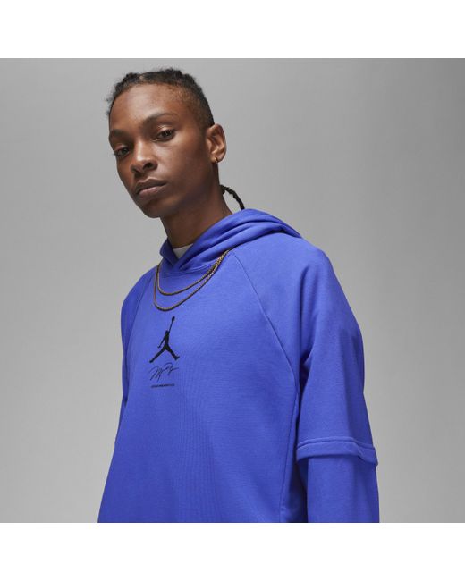 Nike Dri-fit Sport Breakfast Fleece Pullover Hoodie in Blue for Men | Lyst UK