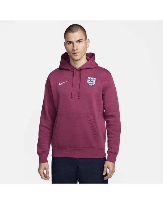 Nike Purple England Club Football Pullover Hoodie for men