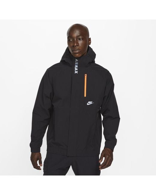 Nike Air Max Woven Jacket Black for Men | Lyst UK