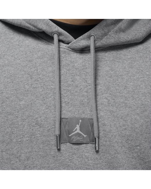 Nike Gray Nike Flight Fleece Pullover Hoodie for men