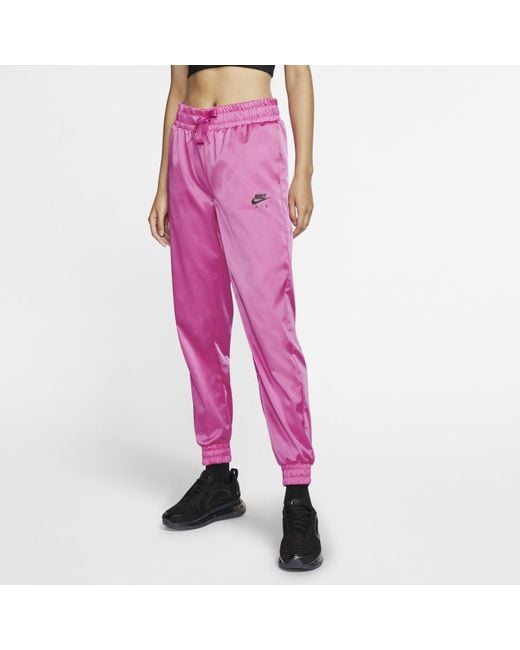 Nike Air Satin Tracksuit Bottoms in Purple | Lyst UK