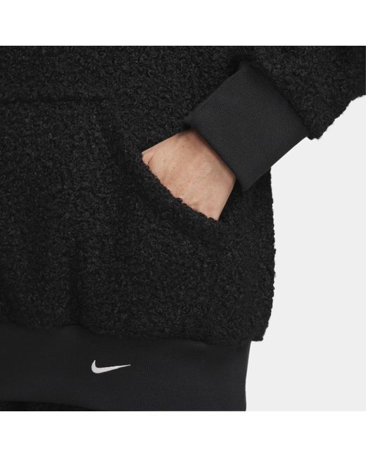 Nike Black Sportswear Collection High-pile Fleece Hoodie 50% Recycled Polyester