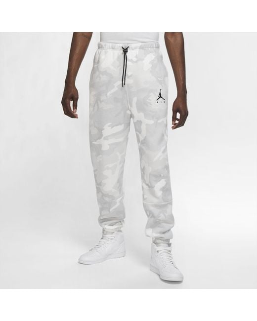 Nike Jordan Jumpman Air Camo Fleece Trousers White for men