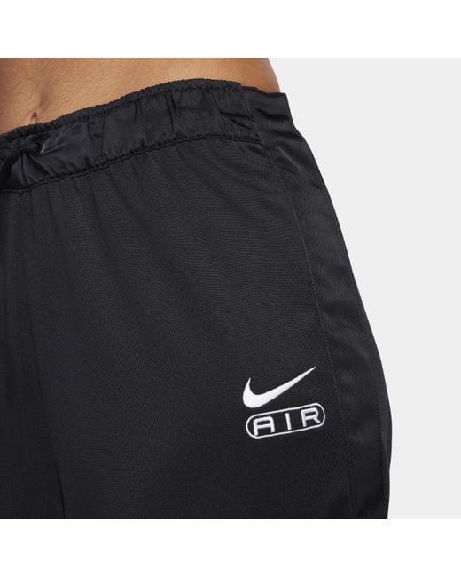 Pantaloni a vita media con chiusure a pressione sui lati air di Nike in Black