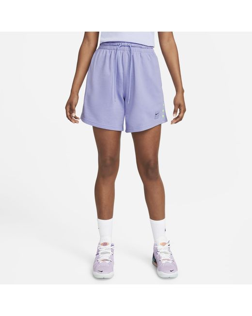 Nike Cotton Dri-fit Swoosh Fly Basketball Shorts in Purple | Lyst