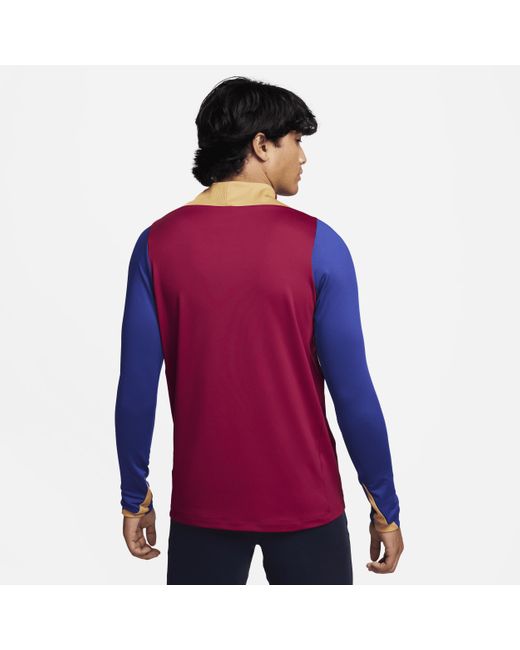 Nike Purple F.c. Barcelona Strike Elite Dri-fit Adv Football Drill Top 50% Recycled Polyester for men