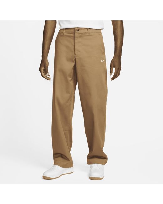 Nike Life Unlined Cotton Chino Pants In Brown, in Natural for Men | Lyst