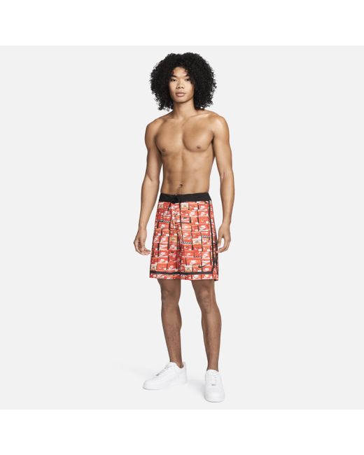Nike Red Swim 9" Board Shorts for men