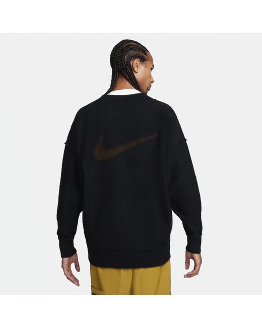 Nike Black Sportswear Tech Pack Knit Jumper 50% Recycled Polyester for men