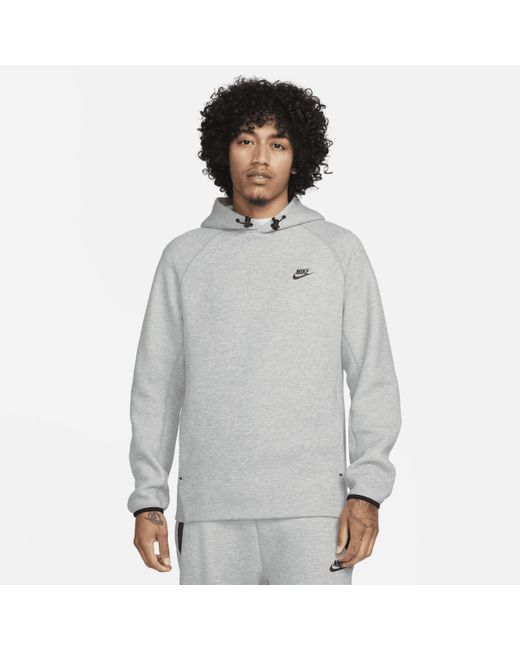 Nike Gray Sportswear Tech Fleece Pullover Hoodie for men