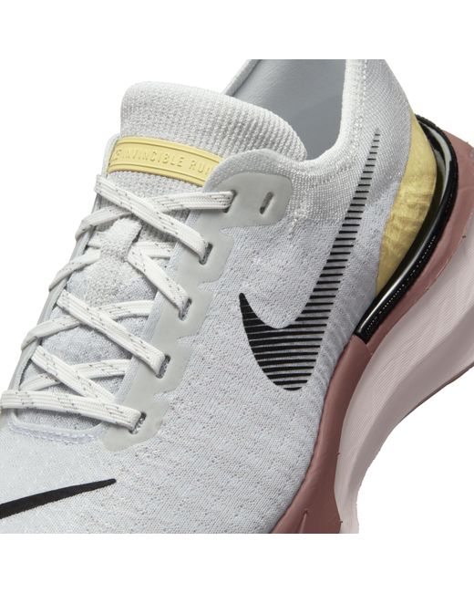 Nike White Invincible 3 Road Running Shoes (extra Wide)