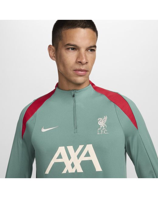 Nike Green Liverpool F.c. Strike Dri-fit Football Drill Top Polyester for men