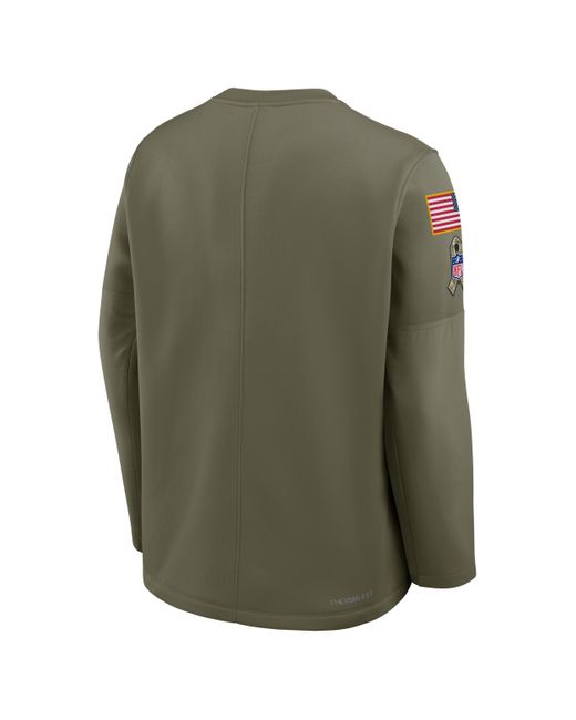 Nike Green Seattle Seahawks Salute To Service Sideline Triumphant Win Coach Nfl Pullover Crew for men