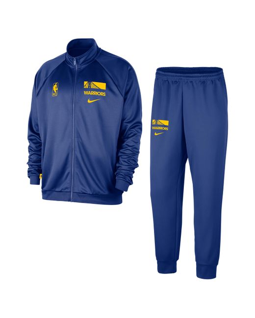 Nike Blue Golden State Warriors Club Courtside Nba Tracksuit for men