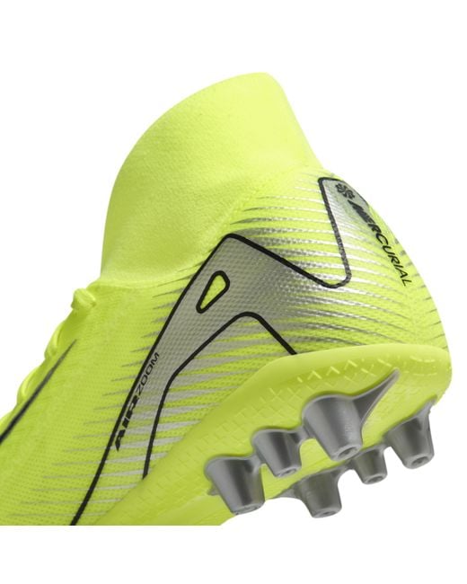 Nike Yellow Mercurial Superfly 10 Academy Ag High-Top Football Boot for men