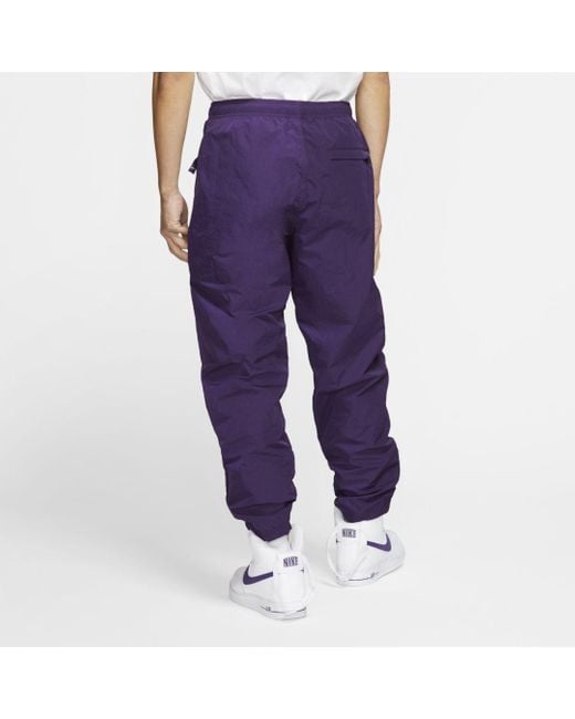 Purple nike shop track pants