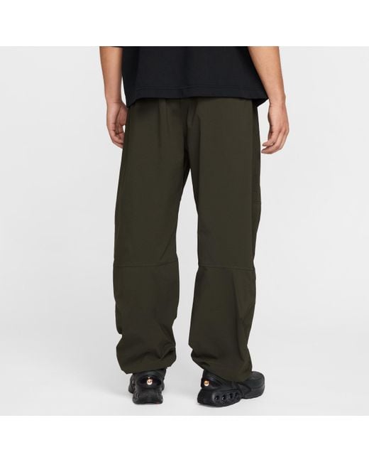 Nike Black Tech Woven Oversized Trousers for men
