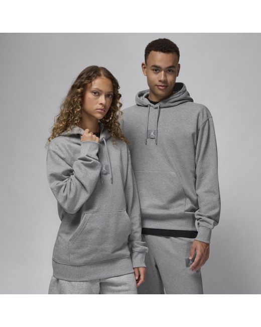 Nike Gray Nike Flight Fleece Pullover Hoodie for men