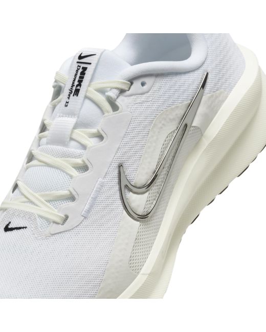 Nike White Downshifter 13 Road Running Shoes (Extra Wide)