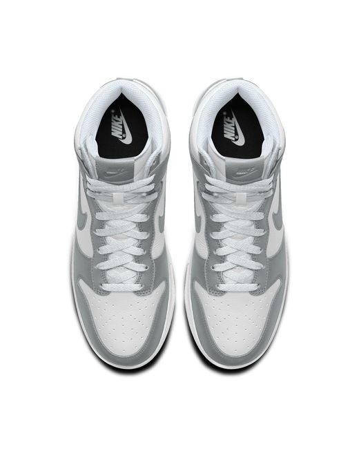 Scarpa personalizzabile dunk high by you di Nike in Gray da Uomo