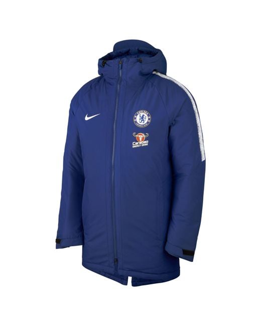 Nike Chelsea Fc Squad Jacket in Blue for Men | Lyst UK