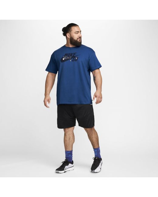 Nike Blue Sb Skate-t-shirt Cotton for men