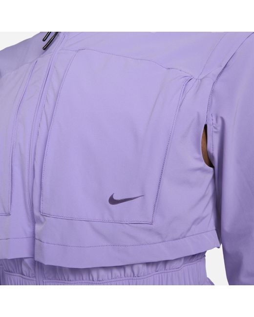 Nike Dri-fit City Ready Bliss Training Jumpsuit in Purple | Lyst