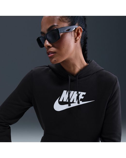 Nike Black Sportswear Club Fleece Logo Pullover Hoodie