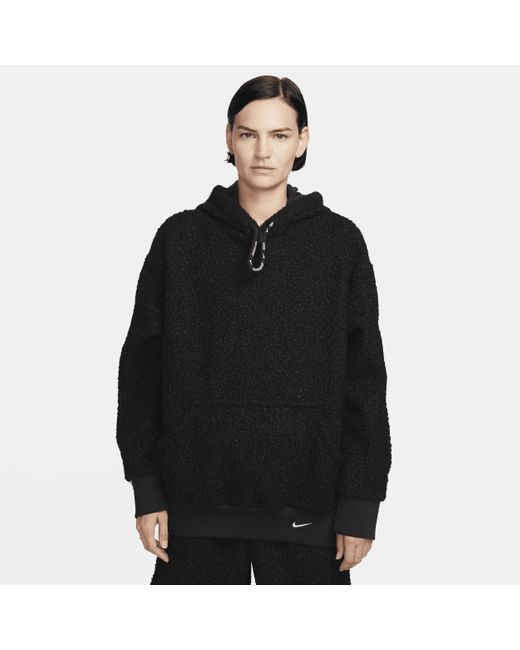 Nike Black Sportswear Collection High-pile Fleece Hoodie 50% Recycled Polyester