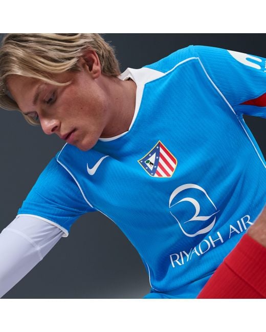 Nike Blue Atlãtico Madrid 2025/26 Match Third Dri-Fit Adv Total 90 Soccer Authentic Jersey for men