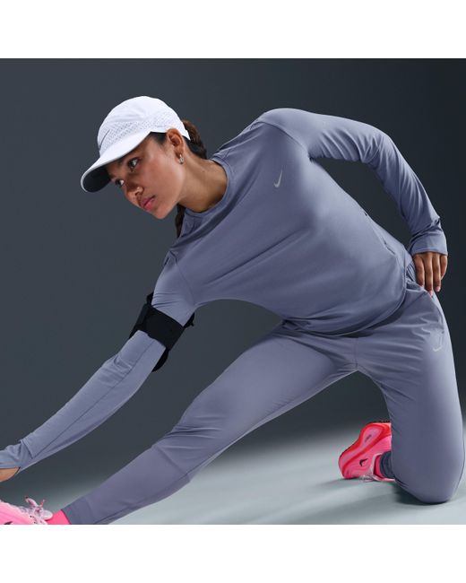 Nike Blue Swift Dri-Fit Mid-Rise Running Pants