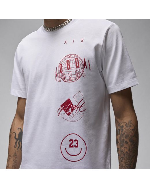 T-shirt jordan brand di Nike in White da Uomo