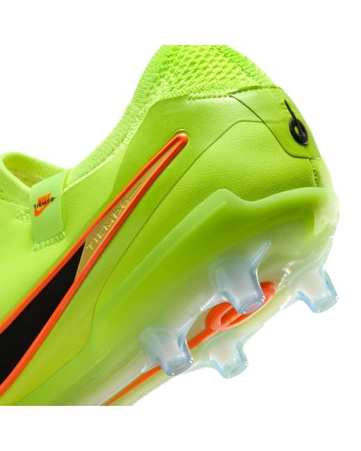 Nike Green Tiempo Legend 10 Elite Artificial-Grass Low-Top Soccer Cleats for men