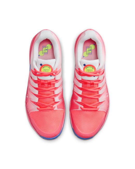 Nike Pink Court Air Zoom Vapor 9.5 Tour Tennis Shoes for men