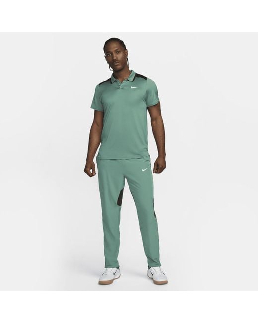 Nike Green Court Advantage Tennis Polo 50% Recycled Polyester for men