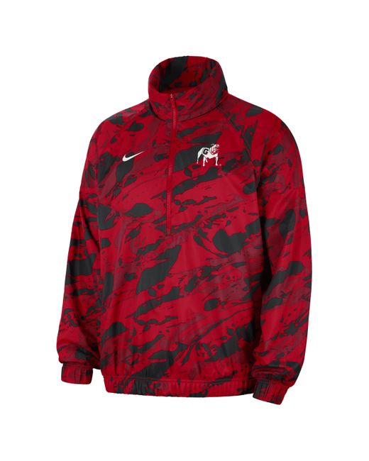 Nike Red Georgia Windrunner College Anorak Jacket for men