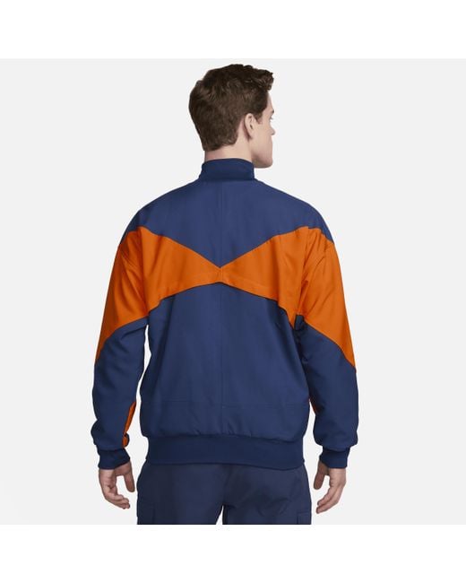 Nike Blue Netherlands Strike Dri-fit Football Jacket Polyester for men