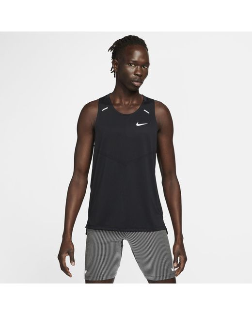 Nike Synthetic Dri-fit Rise 365 Running Tank in Black for Men | Lyst  Australia