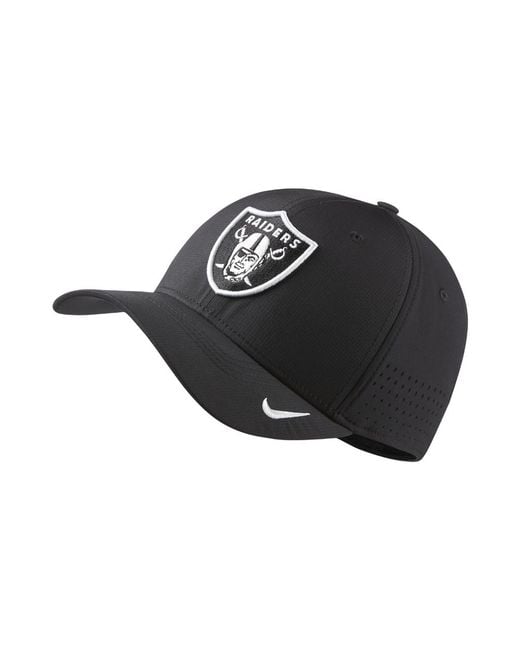 Nike Black Swoosh Flex (nfl Raiders) Fitted Hat for men