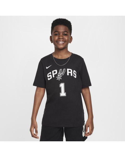 Nike Victor Wembanyama San Antonio Spurs Essential Older Kids Nba T Shirt in Black for Men Lyst UK