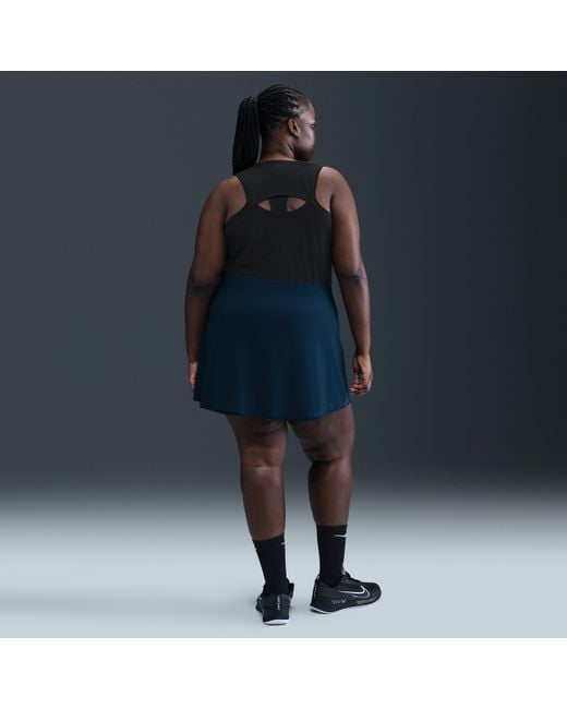 Nike Blue Victory Dri-Fit Straight Tennis Skirt (Plus Size)