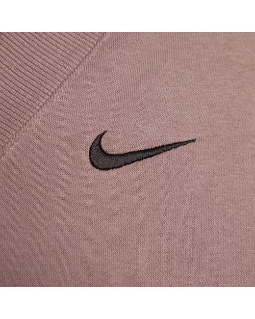 Felpa corta con scollo a v sportswear phoenix fleece di Nike in Brown