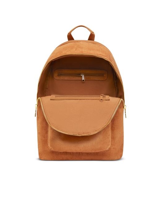 Nike Orange Suede Monogram Backpack (23.5L) for men