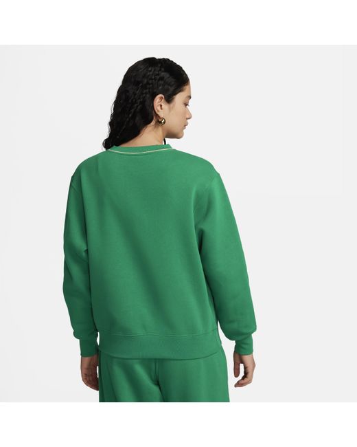 Nike Green Sportswear Fleece Crew-neck Sweatshirt Polyester