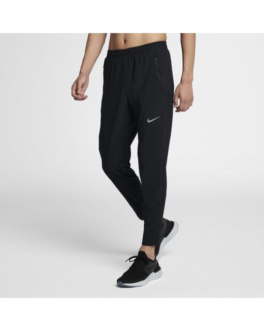 Nike Black Essential Woven Running Trousers for men