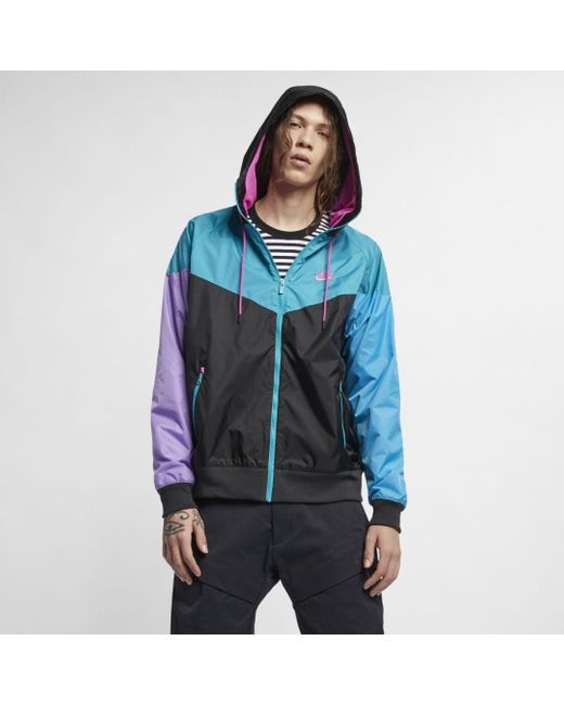 Nike Sportswear Windrunner Jacket in Black/Teal/Purple/Fuchsia (Black) for  Men | Lyst