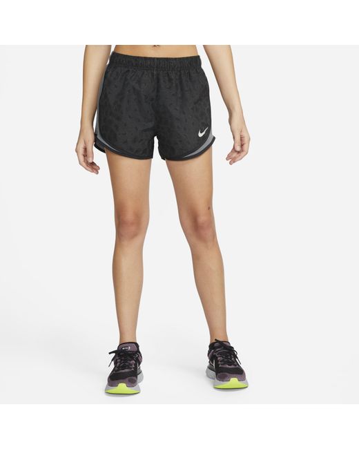 Nike Synthetic Dri-fit Tempo 3" Leopard Print Running Shorts in Black | Lyst